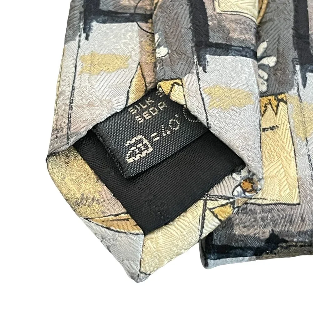 Ermenegildo Zegna Flower Design 100% Silk Tie - Picture 3 of 6